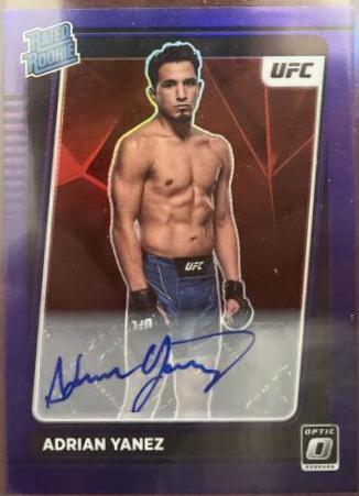 Adrian Yanez 2022 Panini Donruss Optic UFC Base Rated Rookies Signatures #105 Purple