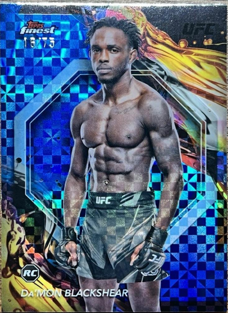 Da'Mon Blackshear 2024 Topps Finest UFC Base Uncommon #129 Blue Checkerboard Refractor