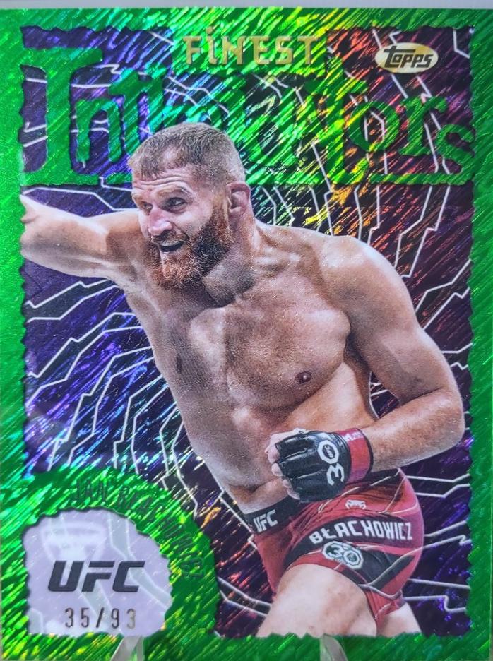 Jan Błachowicz 2024 Topps Finest UFC Intimidators #INT-6 Green Shimmer Refractor
