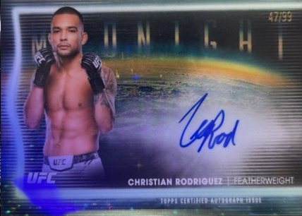 Christian Rodriguez 2025 Topps Midnight UFC Horizon Signatures #HNS-CR Daybreak