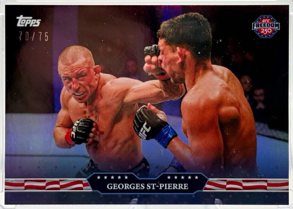 Georges St-Pierre 2026 Topps UFC Freedom 250 Base #2 Purple