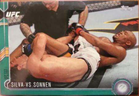 Anderson Silva / Chael Sonnen 2015 Topps UFC Chronicles Base #105 Green