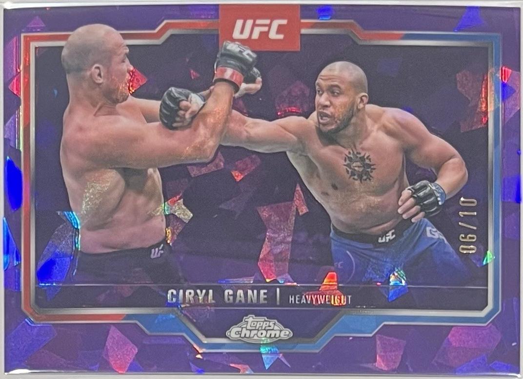Ciryl Gane 2025 Topps Chrome Sapphire UFC Base Sapphire #33 Purple Sapphire
