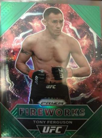 Tony Ferguson 2021 Panini Prizm UFC Fireworks #20 Green