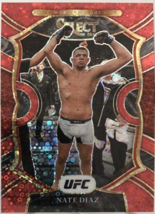Nate Diaz 2021 Panini Select UFC Concourse #39 Red Disco