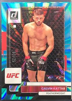 Calvin Kattar 2023 Panini Donruss UFC Base #118 Teal Laser
