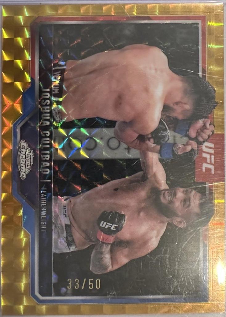 Joshua Culibao 2025 Topps Chrome UFC Base #73 Gold Geometric Refractor