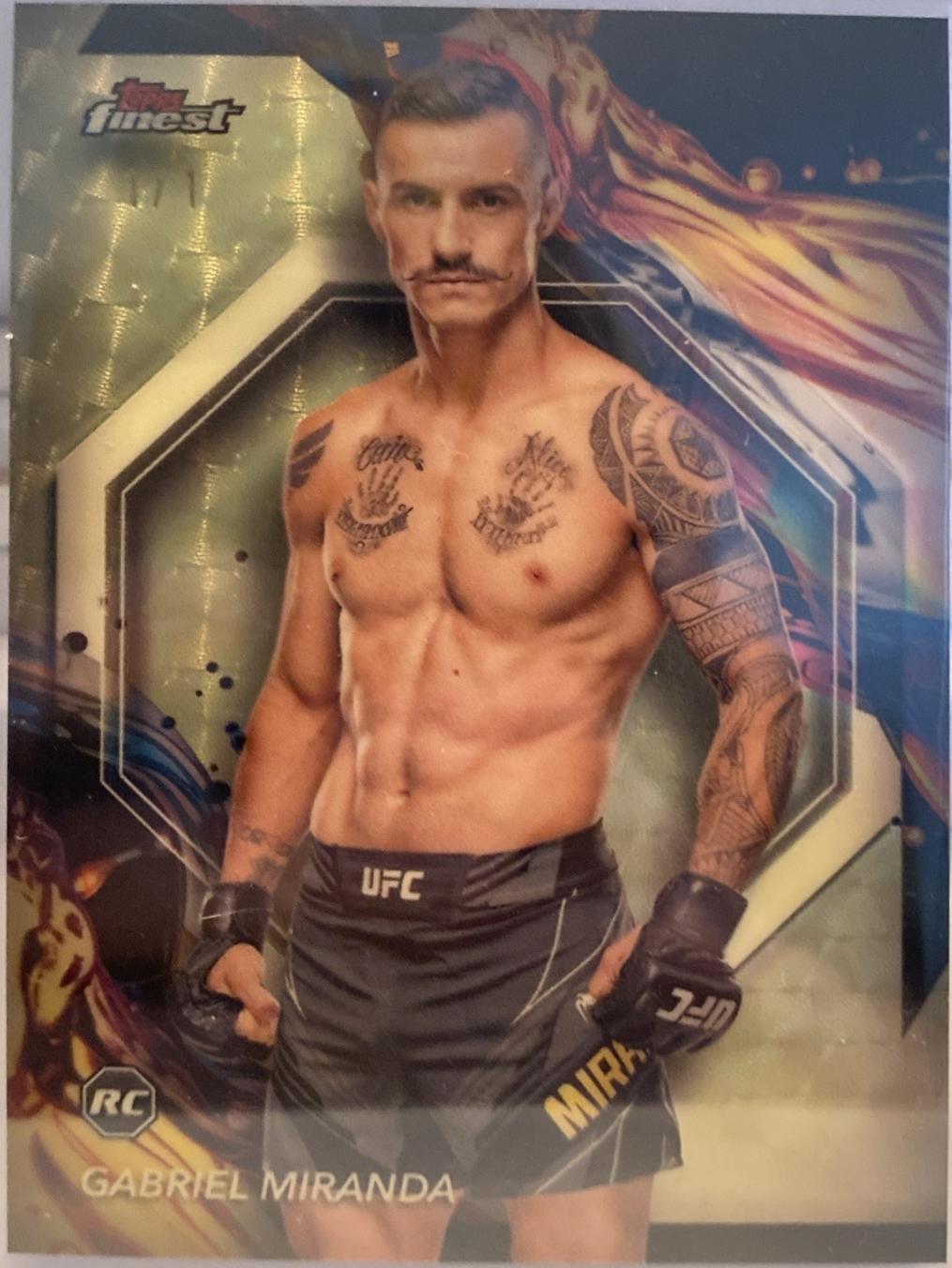 Gabriel Miranda 2024 Topps Finest UFC Base Uncommon #175 Superfractor