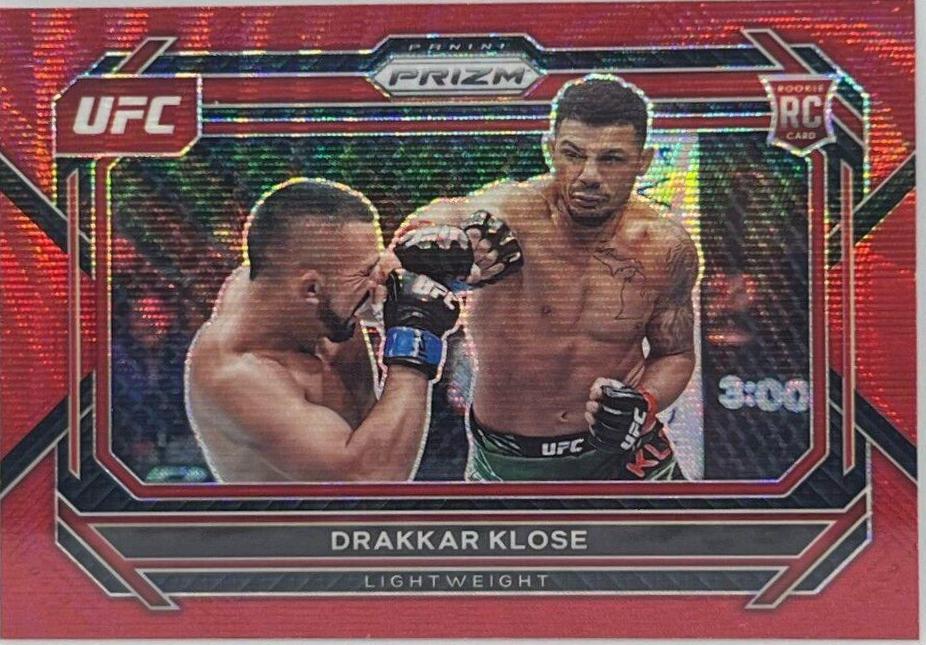 Drakkar Klose 2023 Panini Prizm UFC Base #100 Ruby Wave
