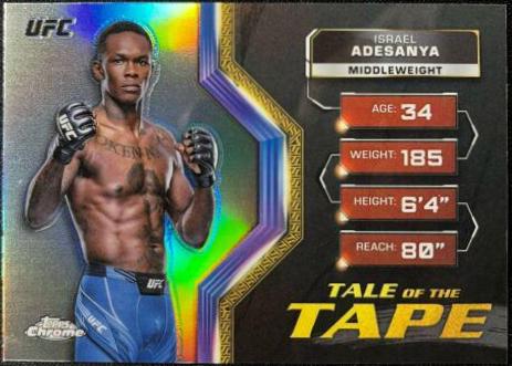 Israel Adesanya 2024 Topps Chrome UFC Tale of the Tape #TFT-18 Refractor
