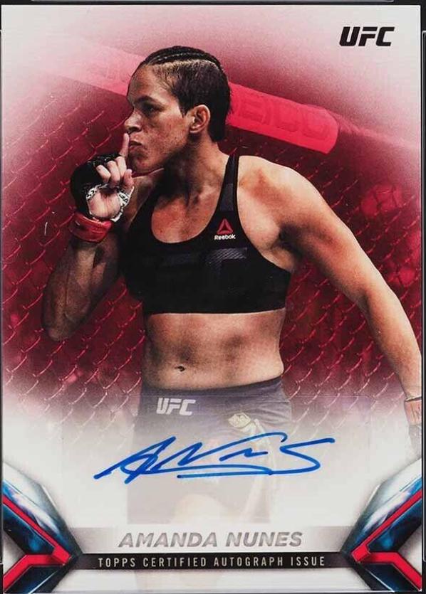 Amanda Nunes 2018 Topps UFC Knockout Knockoutautographs #KA-AN Red