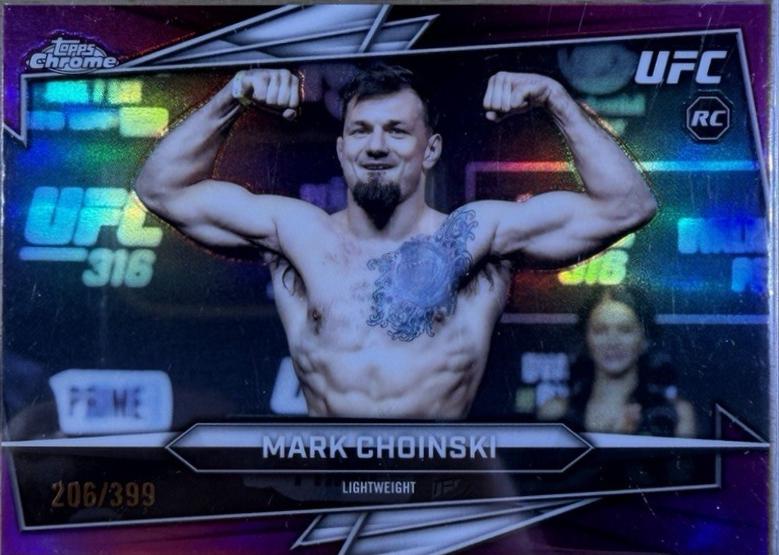 Mark Choinski 2026 Topps Chrome UFC Base #102 Pink Refractor