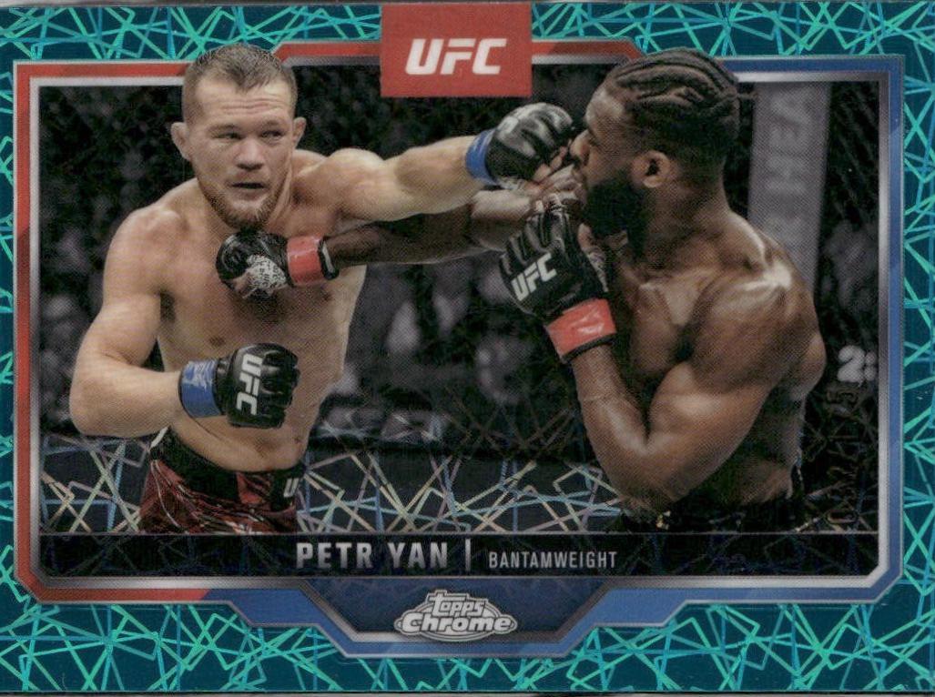 Petr Yan 2025 Topps Chrome UFC Base #116 Teal Lazer Refractor