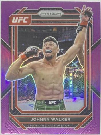 Johnny Walker 2023 Panini Prizm UFC Base #169 Purple
