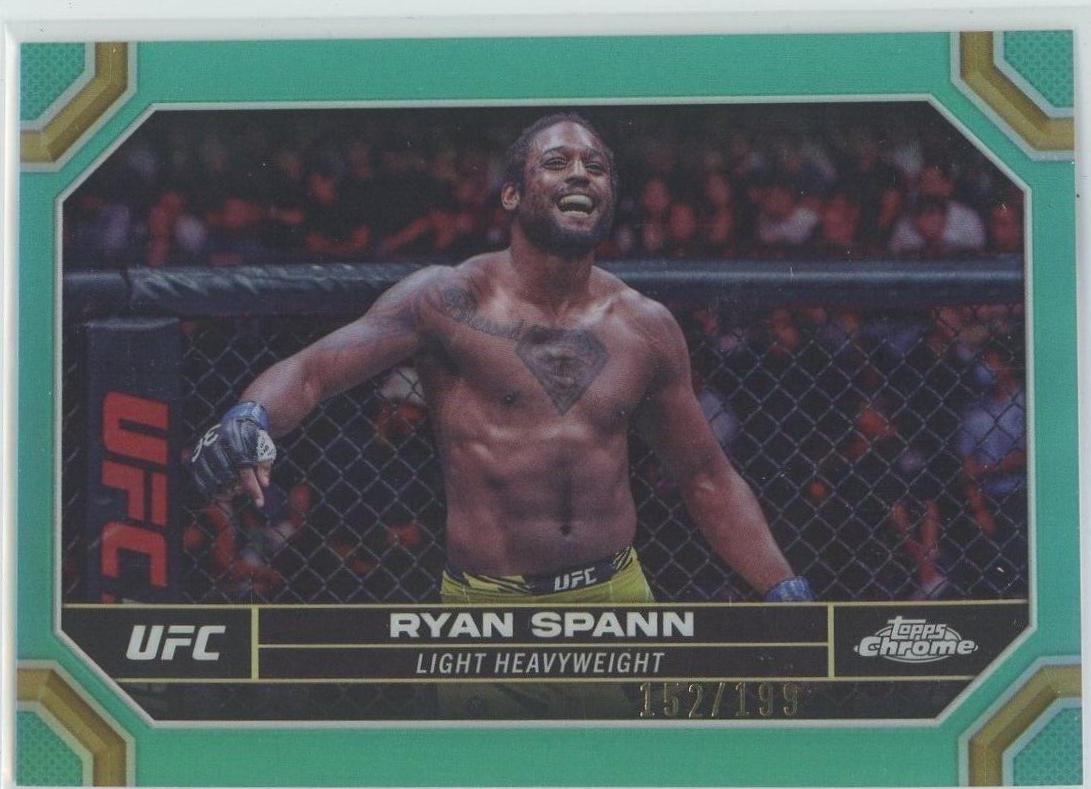 Ryan Spann 2024 Topps Chrome UFC Base #171 Aqua Refractor