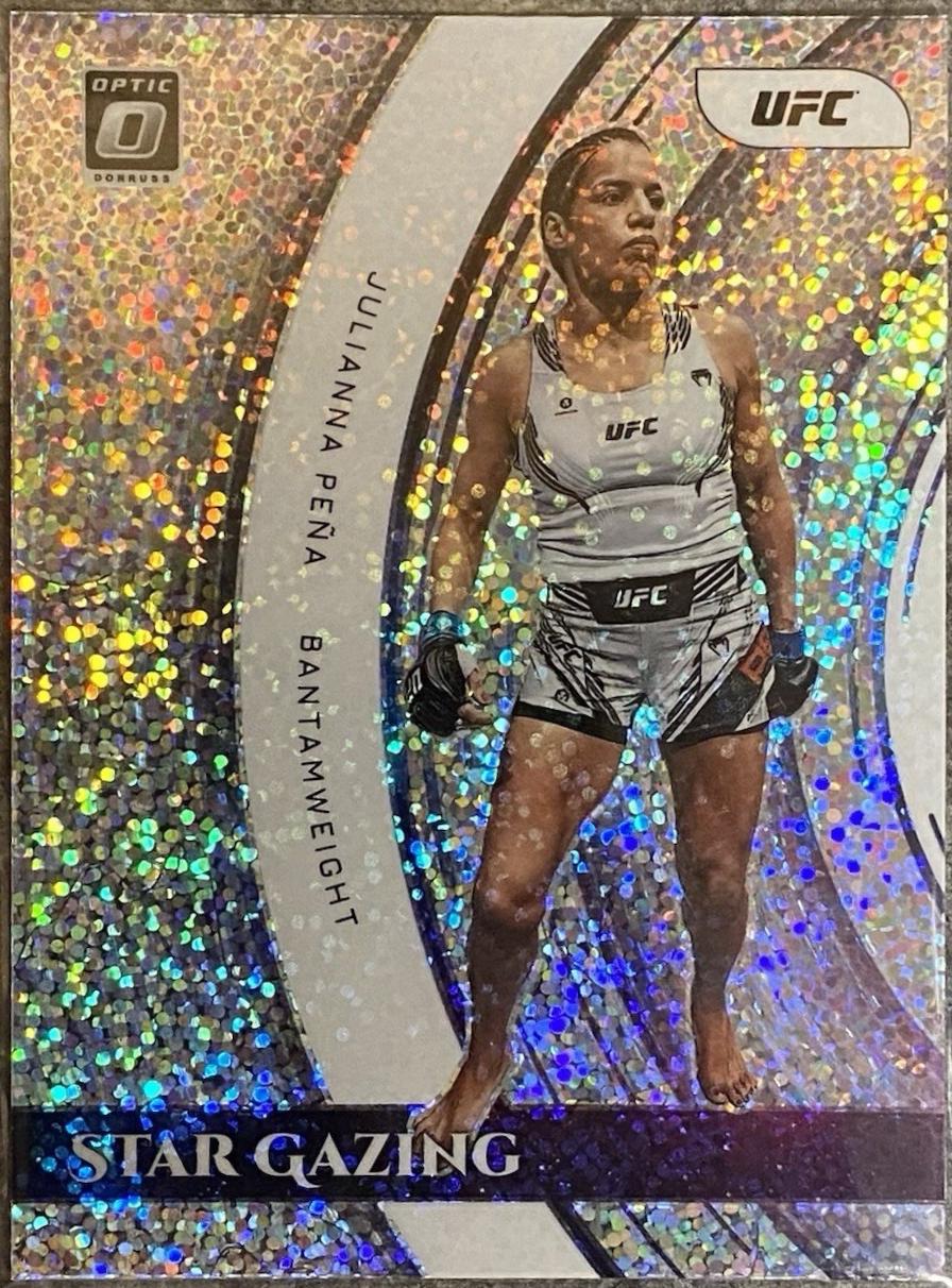 Julianna Peña 2022 Panini Donruss Optic UFC Star Gazing #1 White Sparkle