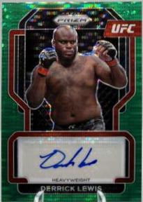 Derrick Lewis 2022 Panini Prizm UFC Base #1 Green Pulsar