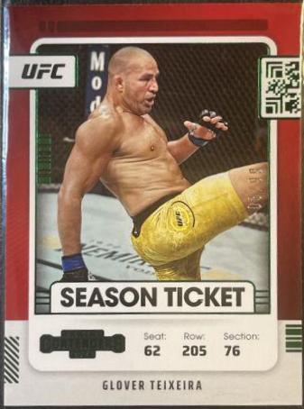 Glover Teixeira 2022 Panini Chronicles UFC Base Contenders Season Ticket #108 Green