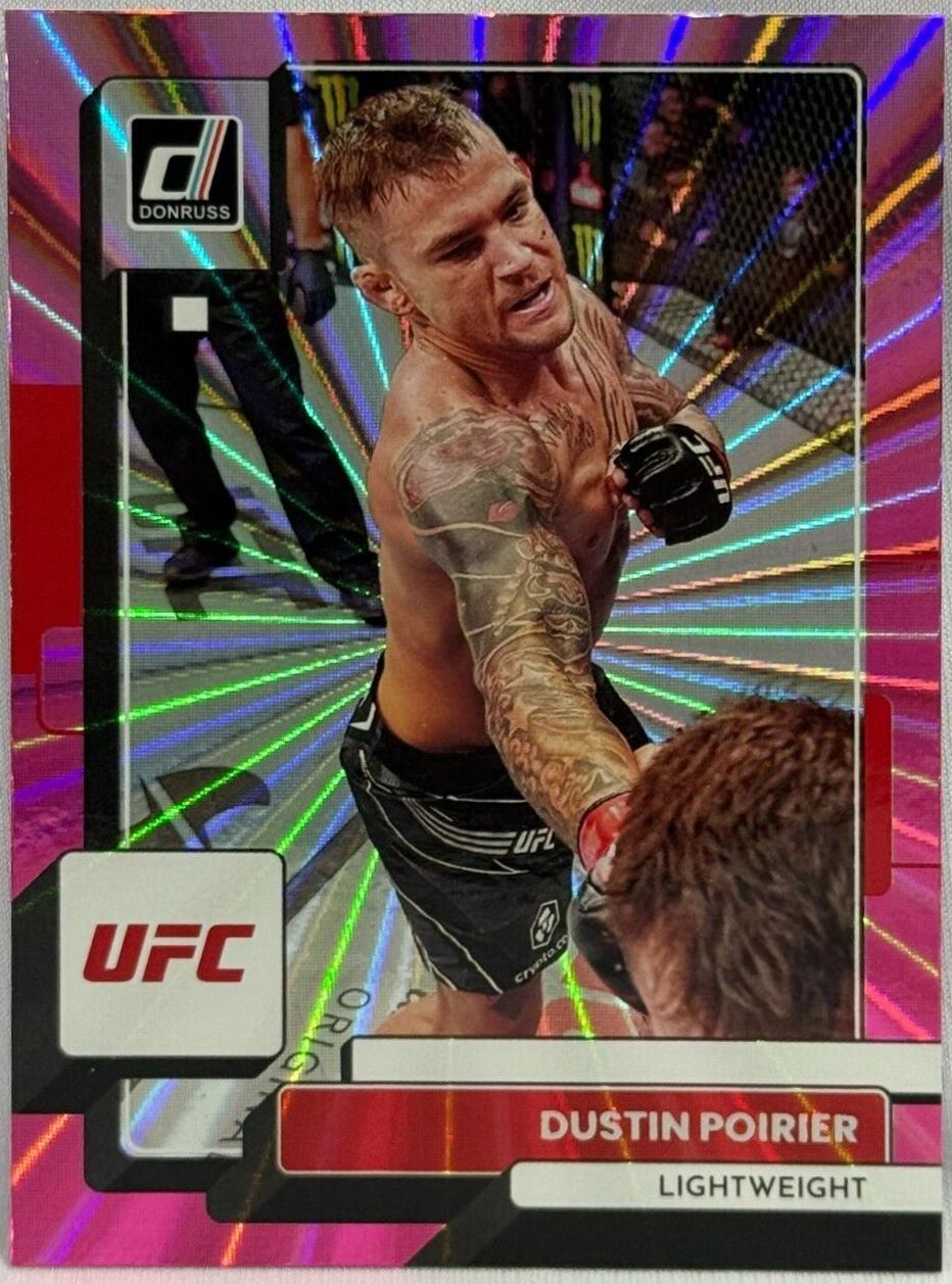 Dustin Poirier 2023 Panini Donruss UFC Base #170 Pink Laser