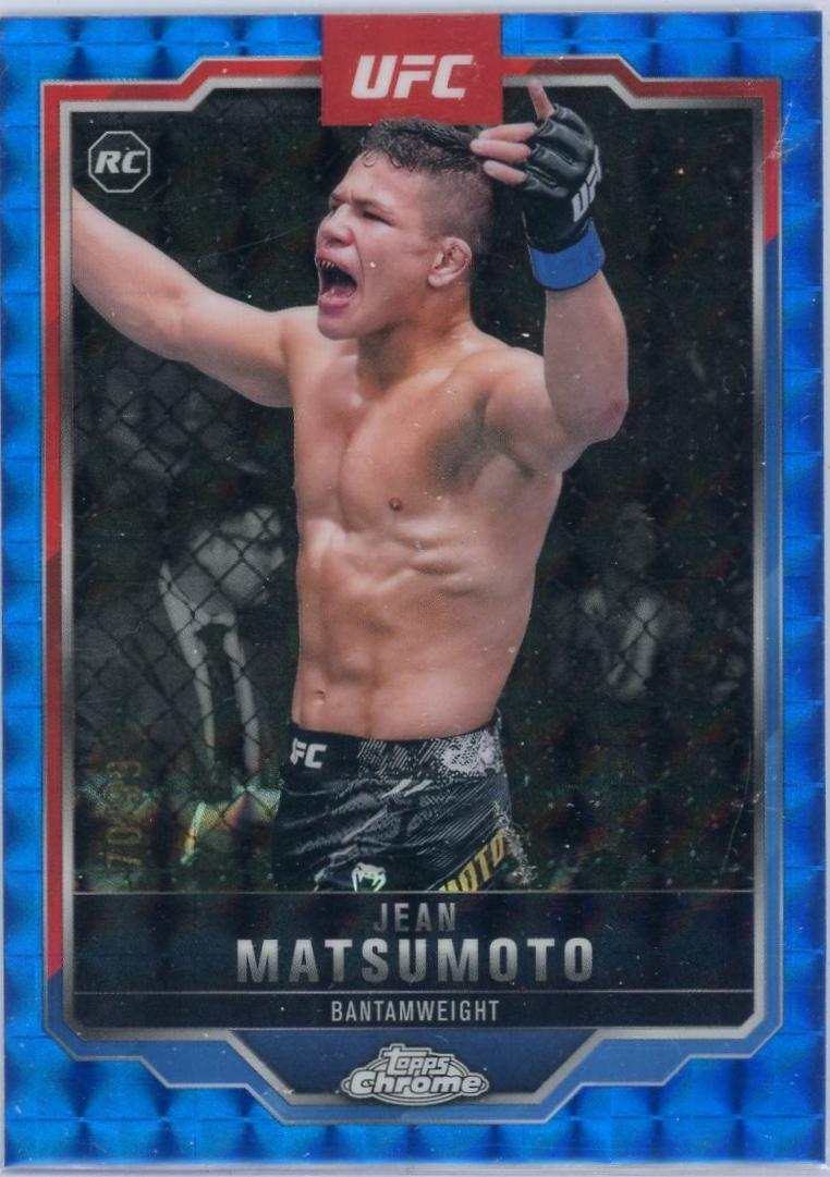 Jean Matsumoto 2025 Topps Chrome UFC Base #52 Blue Geometric Refractor