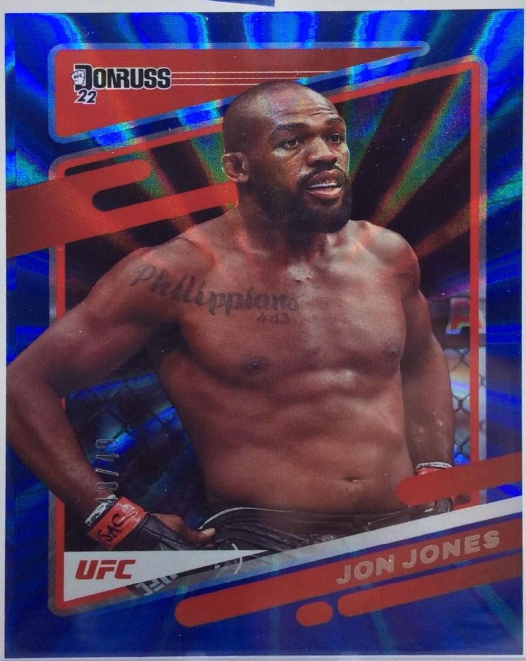 Jon Jones 2022 Panini Donruss UFC Base #12 Blue