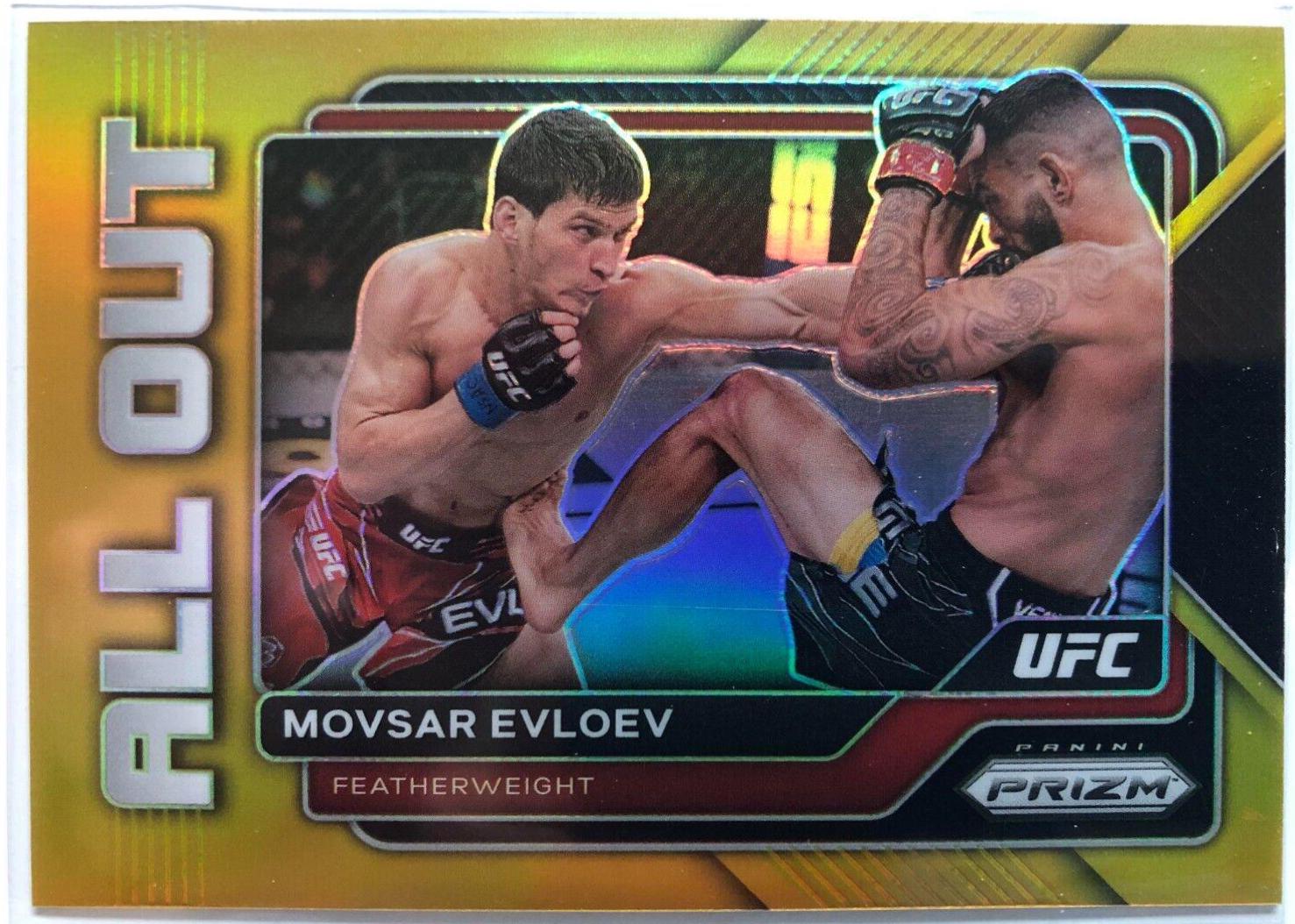 Movsar Evloev 2023 Panini Prizm UFC All Out #8 Gold