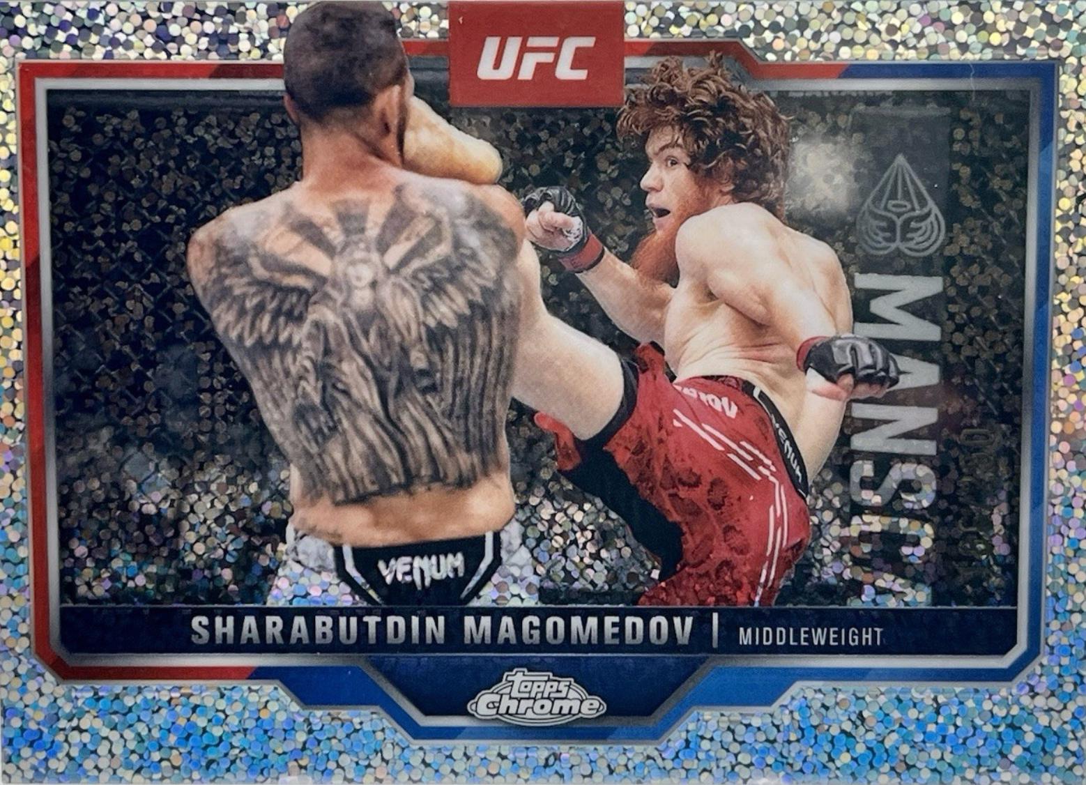 Shara Magomedov 2025 Topps Chrome UFC Base #12 Speckle Refractor