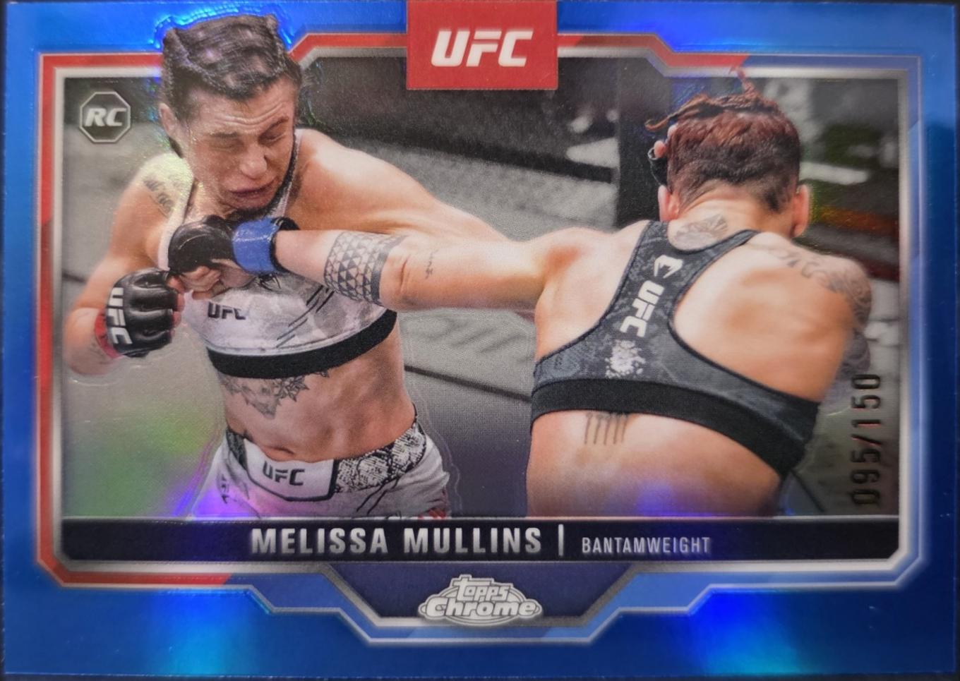 Melissa Mullins 2025 Topps Chrome UFC Base #197 Blue Refractor