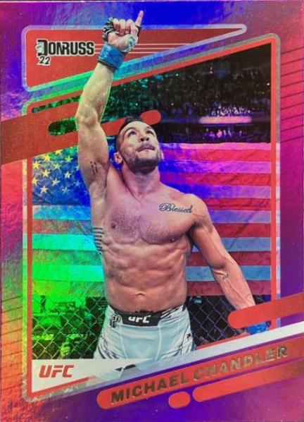 Michael Chandler 2022 Panini Donruss UFC Base #16 Purple Flood