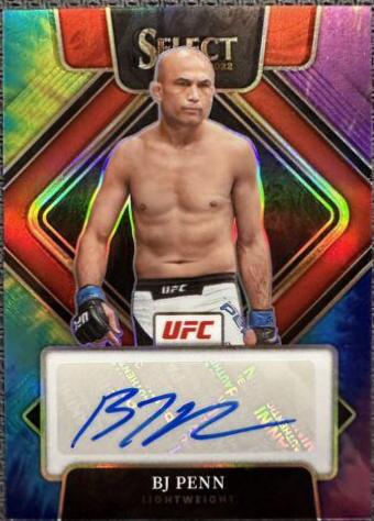 BJ Penn 2022 Panini Select UFC Signatures #39 Tie Dye