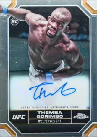 Themba Gorimbo 2024 Topps Chrome UFC Chrome Rookie Autographs #CRA-TGO Black Refractor