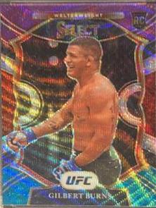 Gilbert Burns 2021 Panini Select UFC Octagonside #283 Black Disco