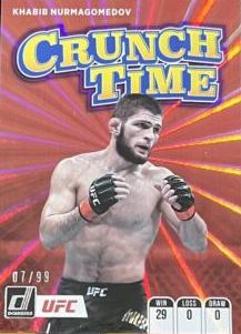Khabib Nurmagomedov 2022 Panini Donruss UFC Crunch Time #8 Purple Laser