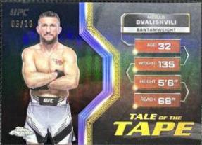 Merab Dvalishvili 2024 Topps Chrome UFC Tale of the Tape #TFT-4 Black Refractor