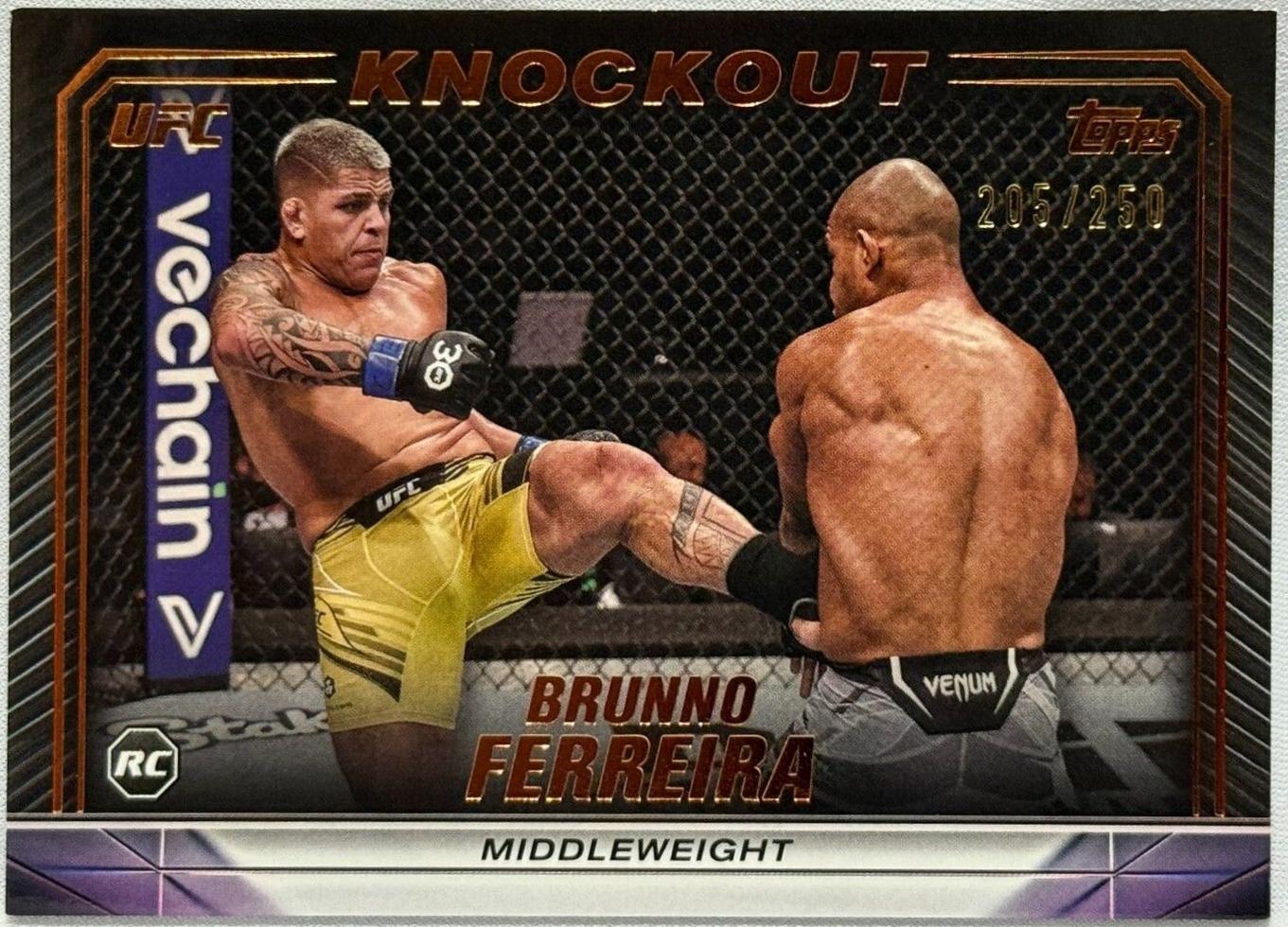 Brunno Ferreira 2024 Topps Knockout UFC Base #77 Bronze