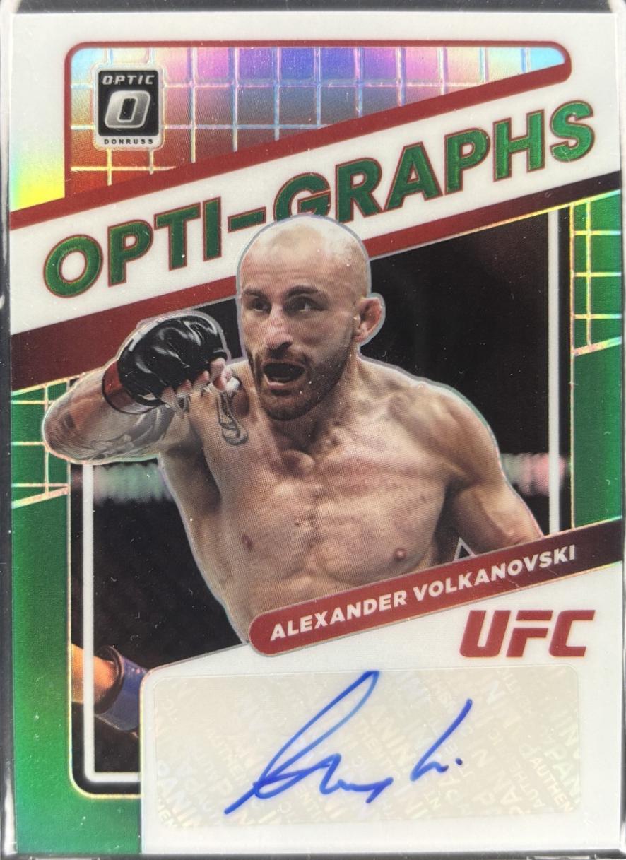 Alexander Volkanovski 2022 Panini Donruss Optic UFC Opti-Graphs #7 Green