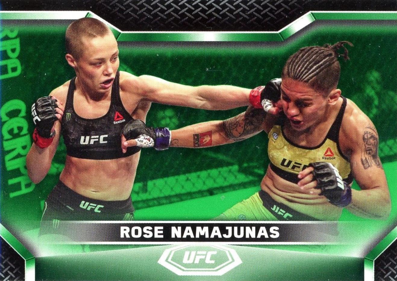 Rose Namajunas 2020 Topps UFC Knockout Base #1 Green