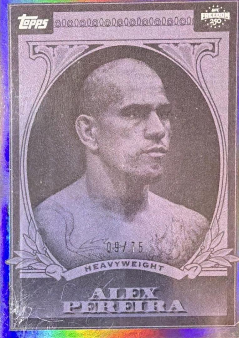 Alex Pereira 2026 Topps UFC Freedom 250 UFC Dollar #UD-7 Purple
