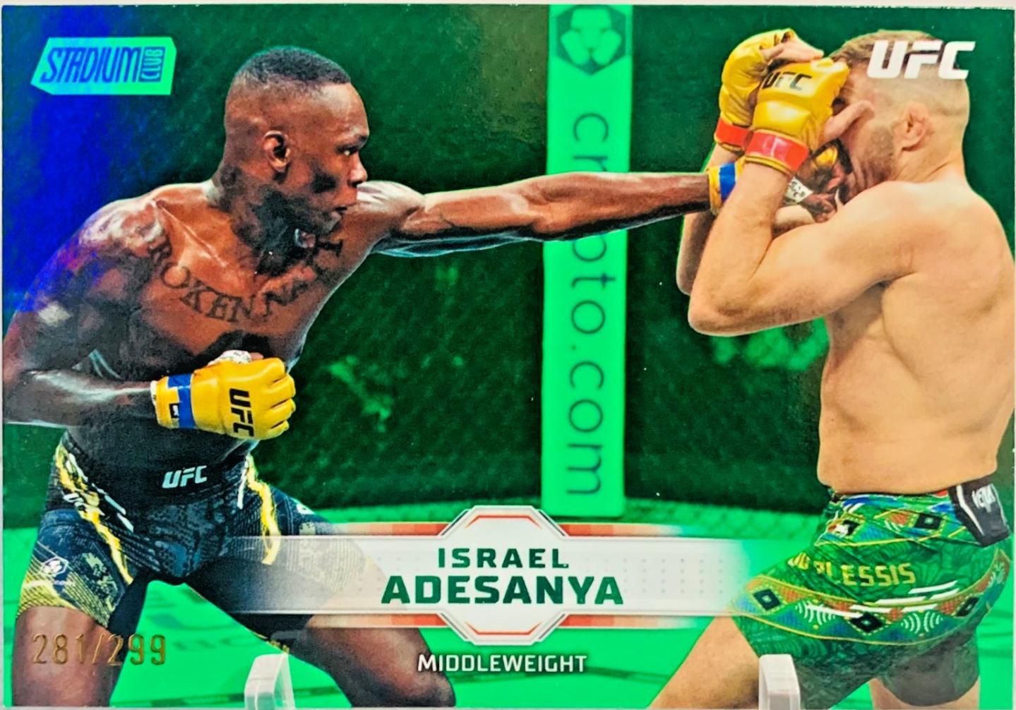 Israel Adesanya 2026 Topps Stadium Club UFC Base #55 Sepia