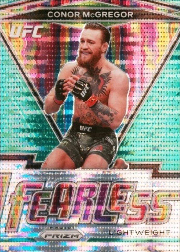 Conor McGregor 2021 Panini Prizm UFC Fearless #1 Green Pulsar