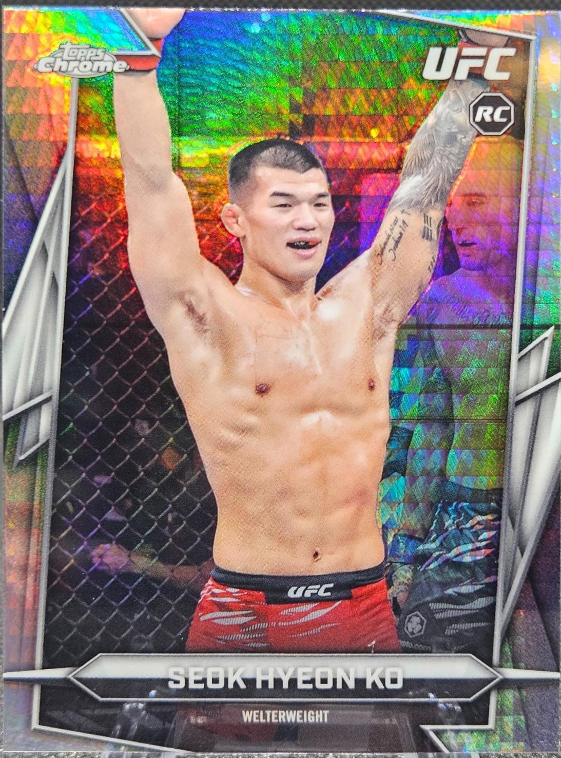 Seok Hyeon Ko 2026 Topps Chrome UFC Base #104 Prism Refractor