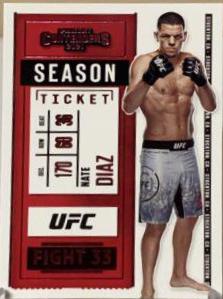 Nate Diaz 2021 Panini Chronicles UFC Base Contenders Season Ticket #6 Pink