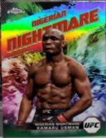 Kamaru Usman 2024 Topps Chrome UFC AKA #AKA-10 Black Refractor