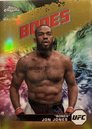 Jon Jones 2024 Topps Chrome UFC AKA #AKA-11 Gold Refractor