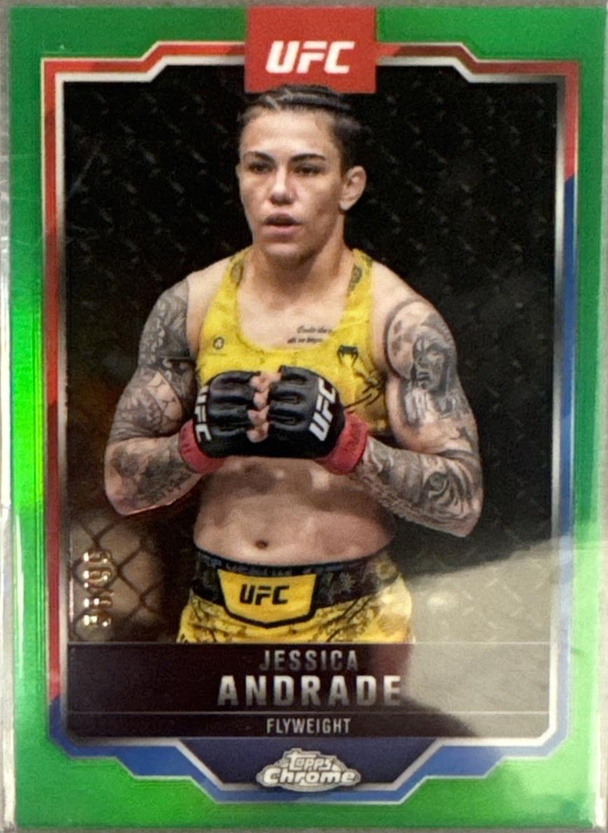 Jessica Andrade 2025 Topps Chrome UFC Base #119 Green Refractor