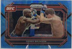 Derek Brunson 2023 Panini Prizm UFC Base #80 Blue Wave