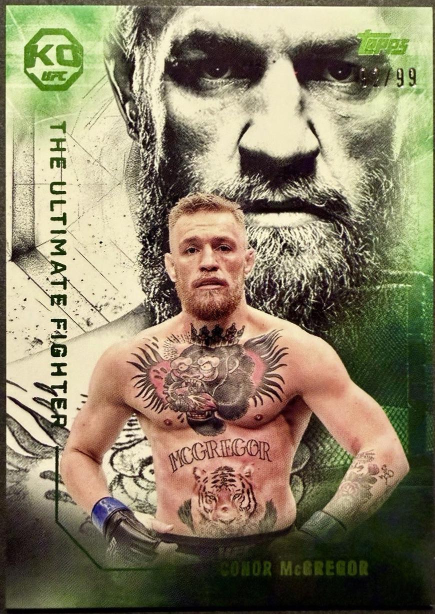 Conor McGregor 2025 Topps Knockout UFC The Ultimate Fighter #UF-8 Lime Green