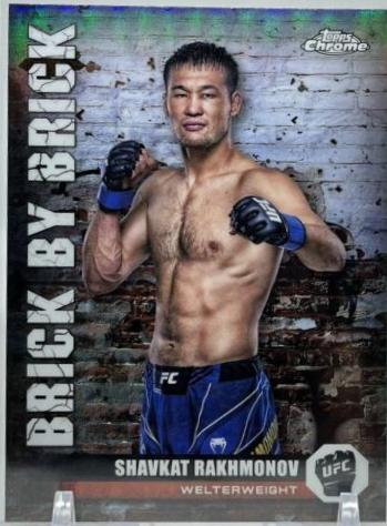 Shavkat Rakhmonov 2024 Topps Chrome UFC Brick by Brick #BYB-11 Refractor