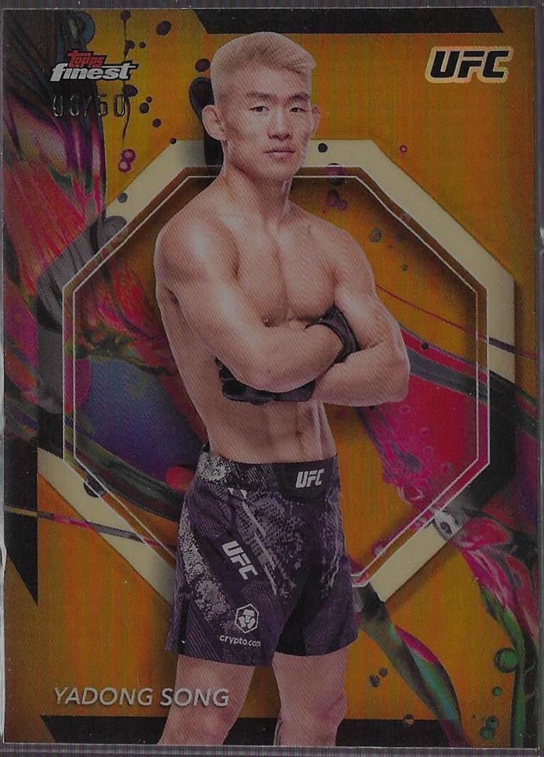 Song Yadong 2024 Topps Finest UFC Base Common #54 Gold Refractor