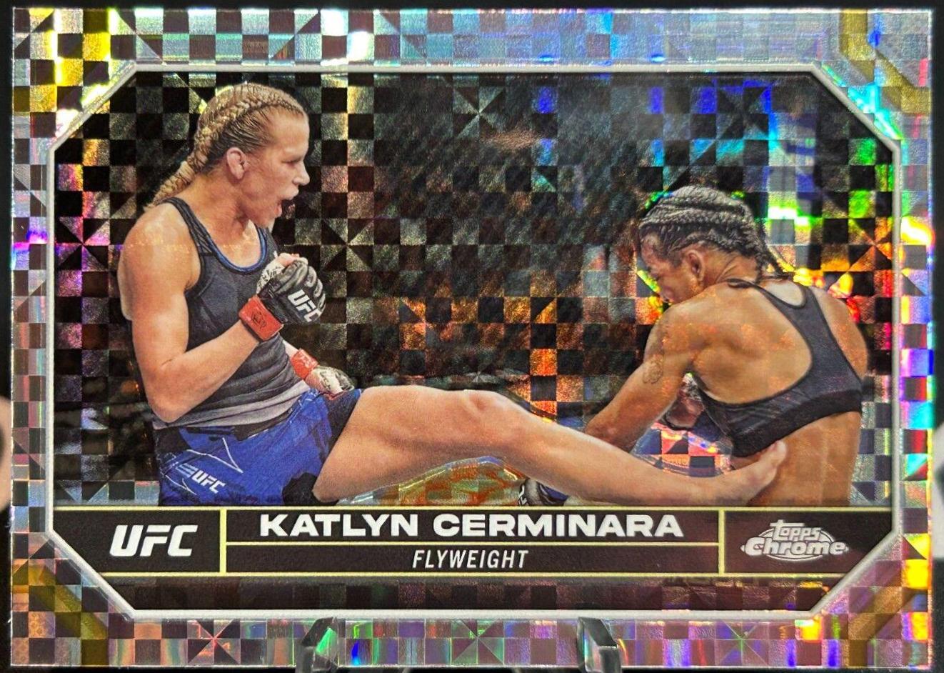 Katlyn Cerminara 2024 Topps Chrome UFC Base #107 X-Fractor